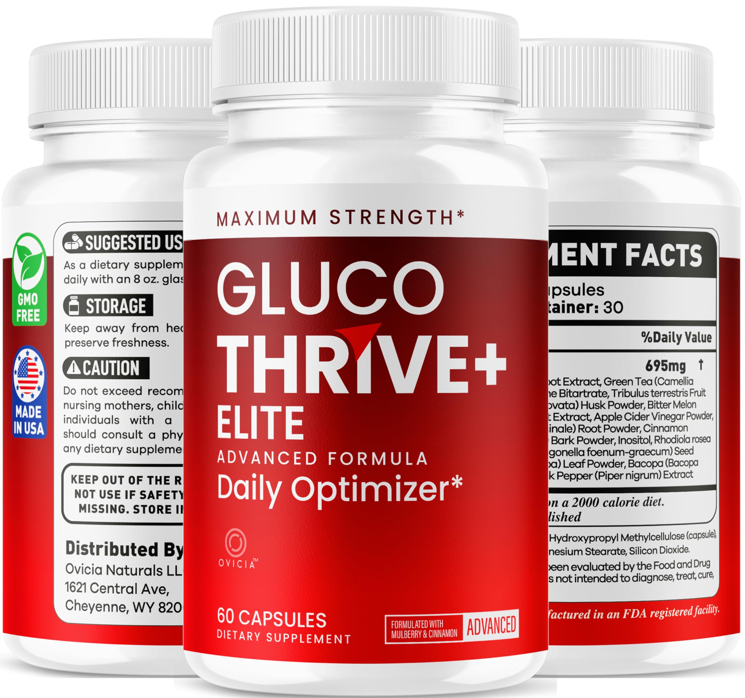 OVICIA GlucoThrive Capsules with measuring spoon