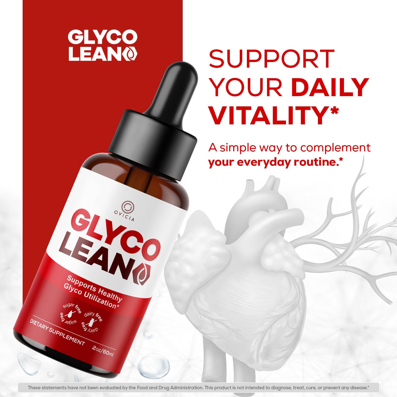 OVICIA Glyco Lean Drops 170g side view