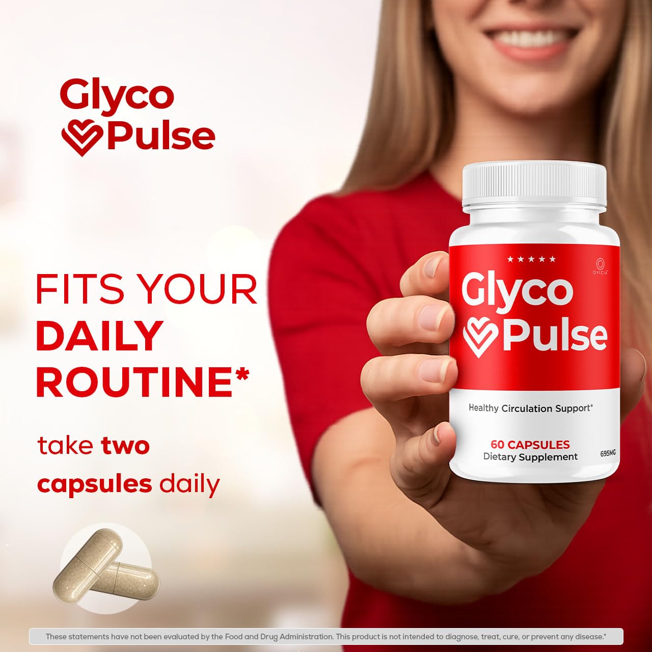 OVICIA Glyco Pulse Capsules 85g label close-up