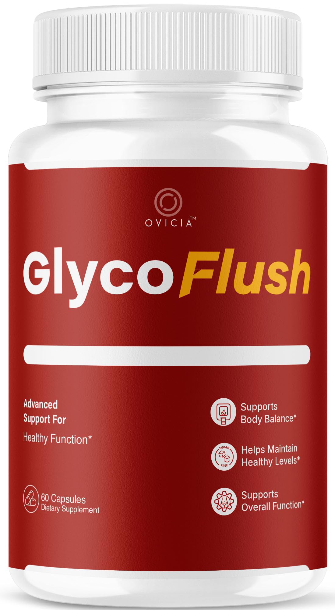 OVICIA GlycoFlush Advanced Capsules 60 Count front view