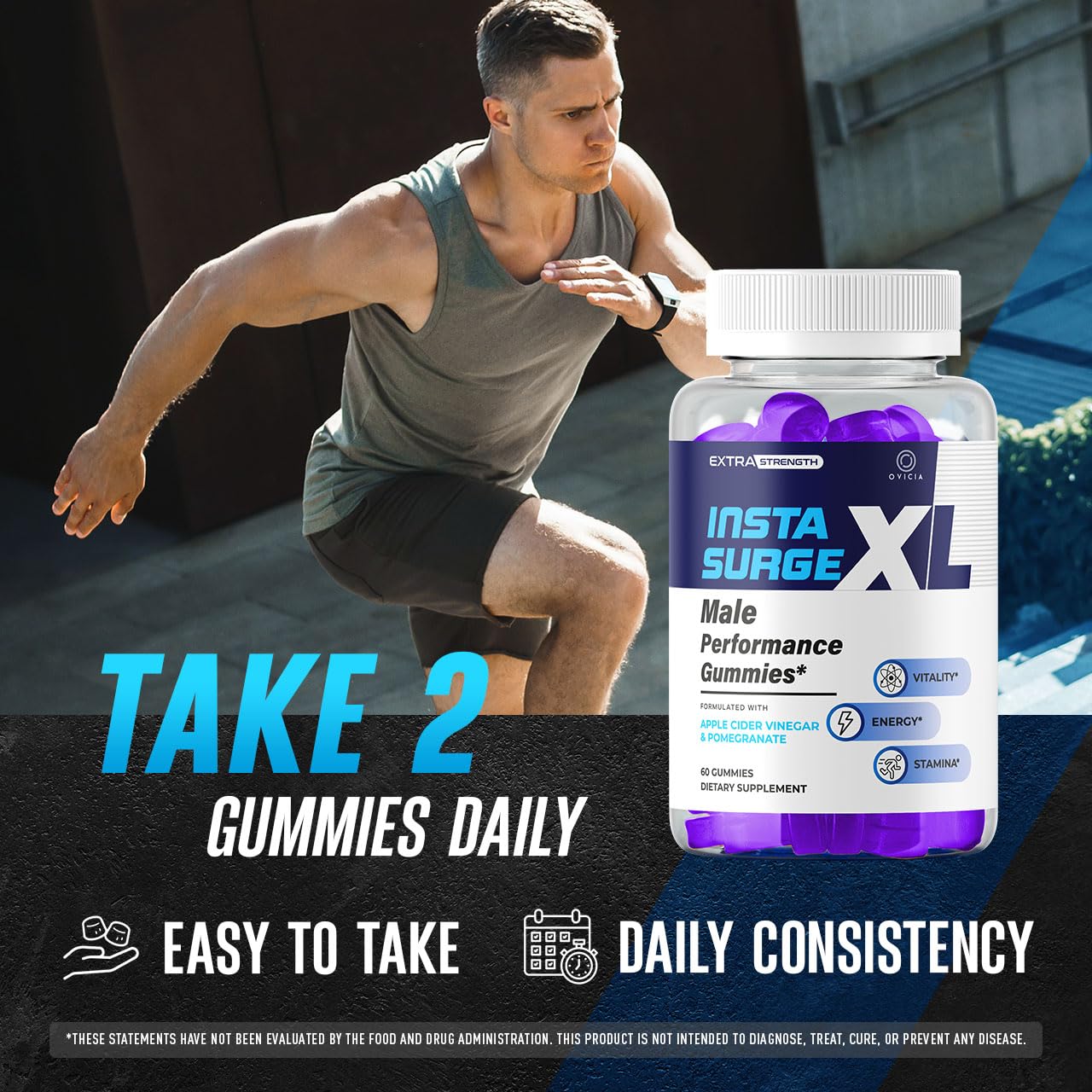 OVICIA Insta Surge XL Advanced Gummies in hand
