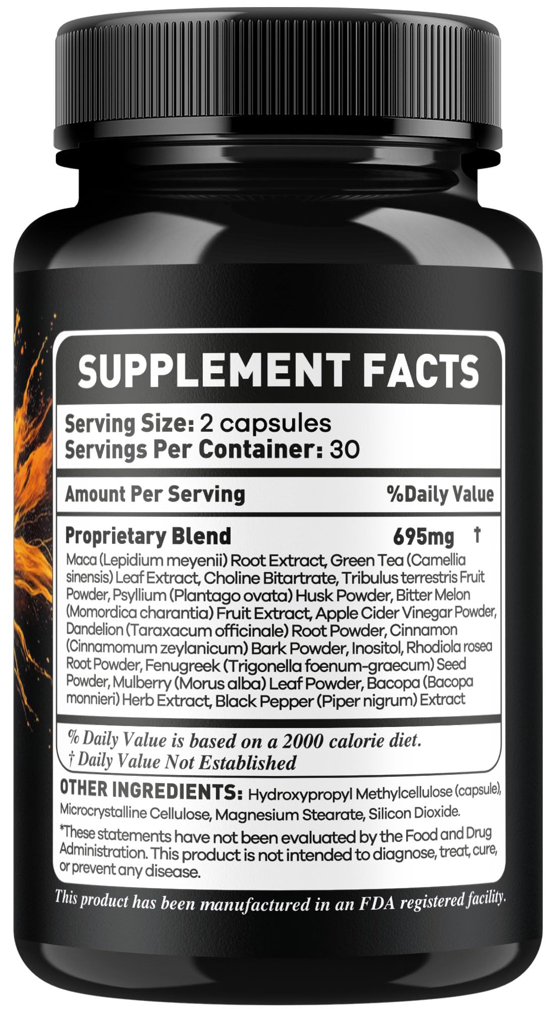 OVICIA IQ Blast Plus Capsules lifestyle scene with a glass of water