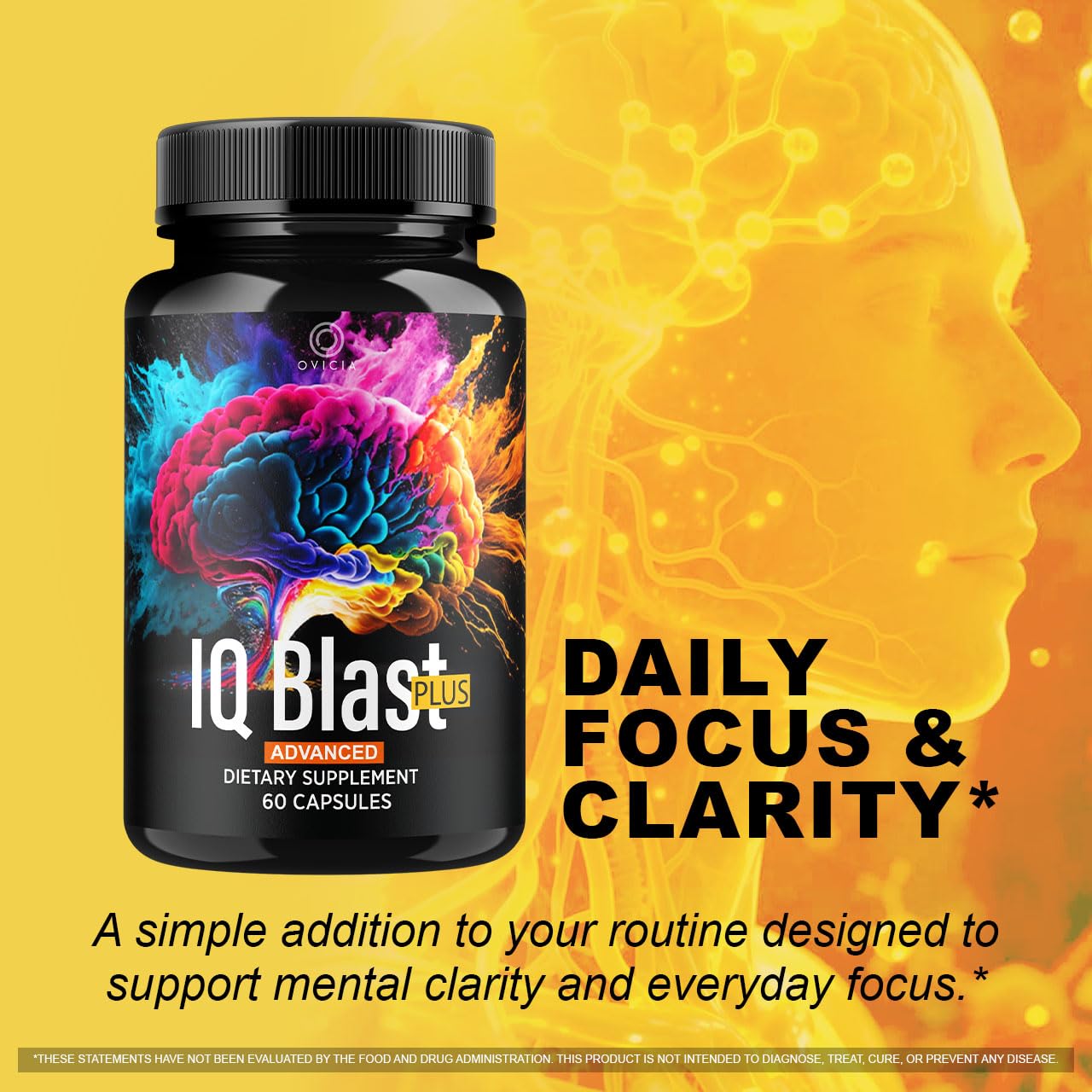 OVICIA IQ Blast Plus Capsules side view showing capsule size