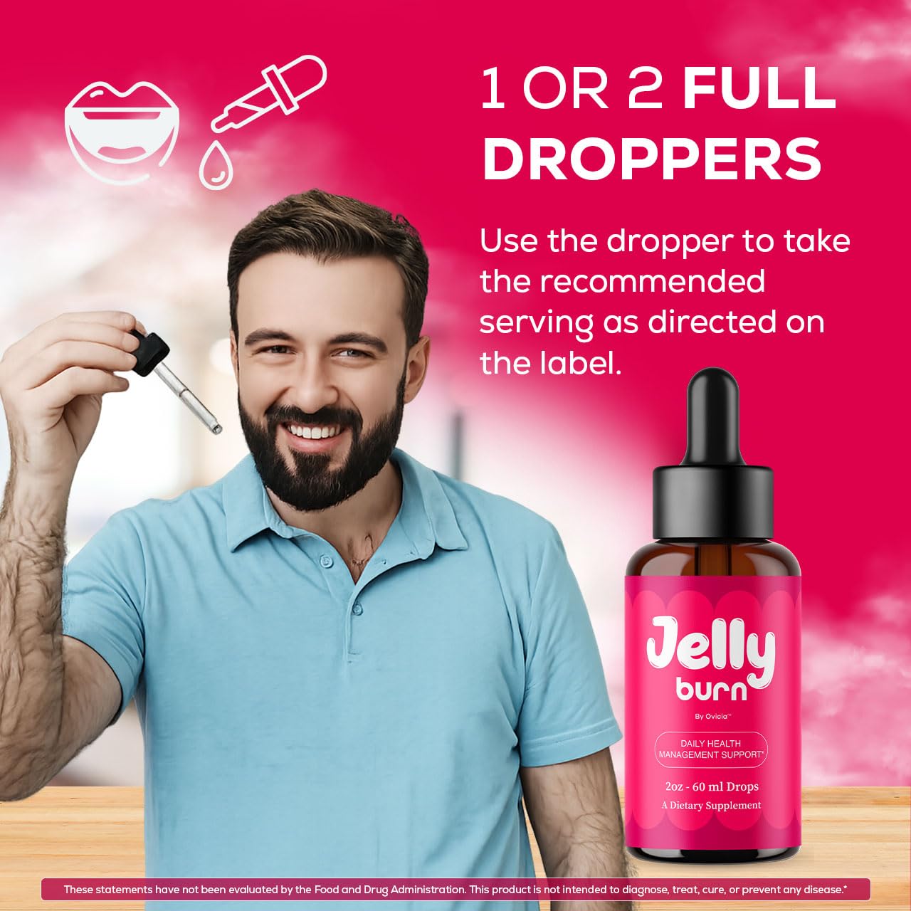 OVICIA Jelly Burn Drops 340g lifestyle scene