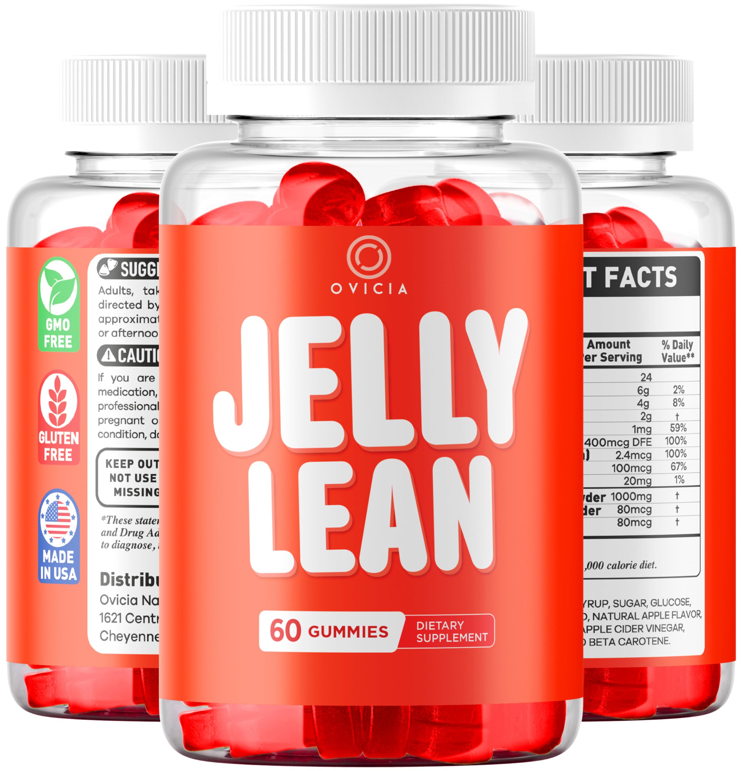 OVICIA Jelly Lean Gummies on a kitchen counter