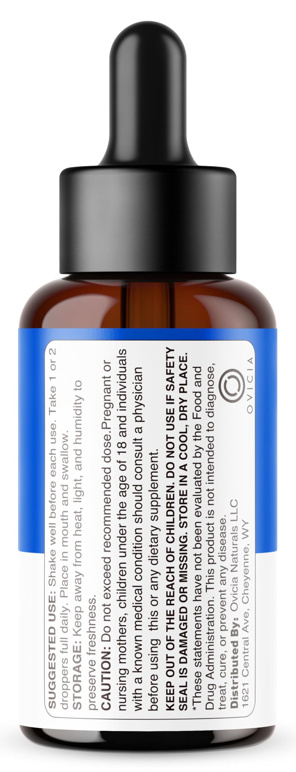 OVICIA Lean Drops Advanced Formula bottle side view