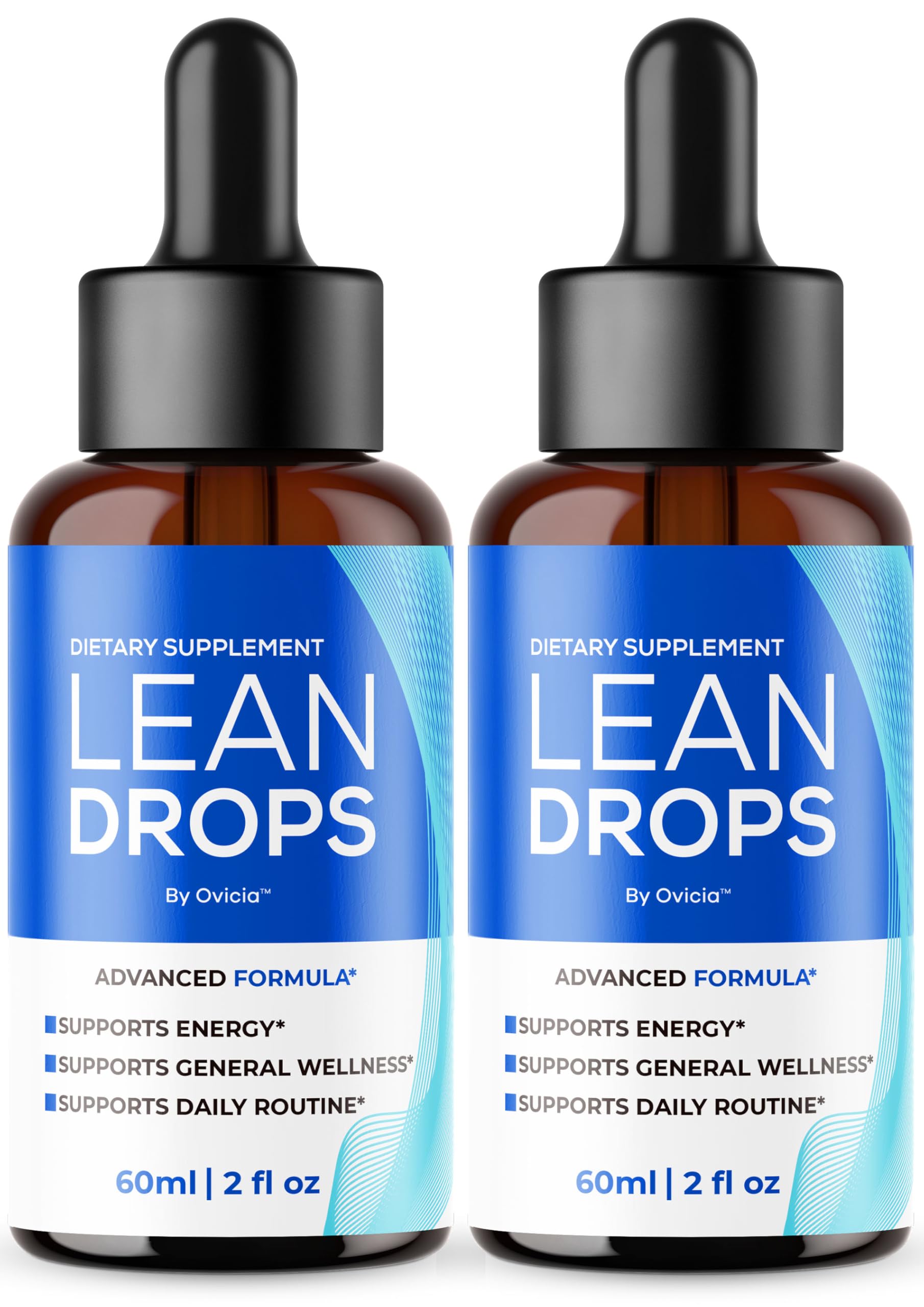 OVICIA Lean Drops Advanced Formula two bottles front view