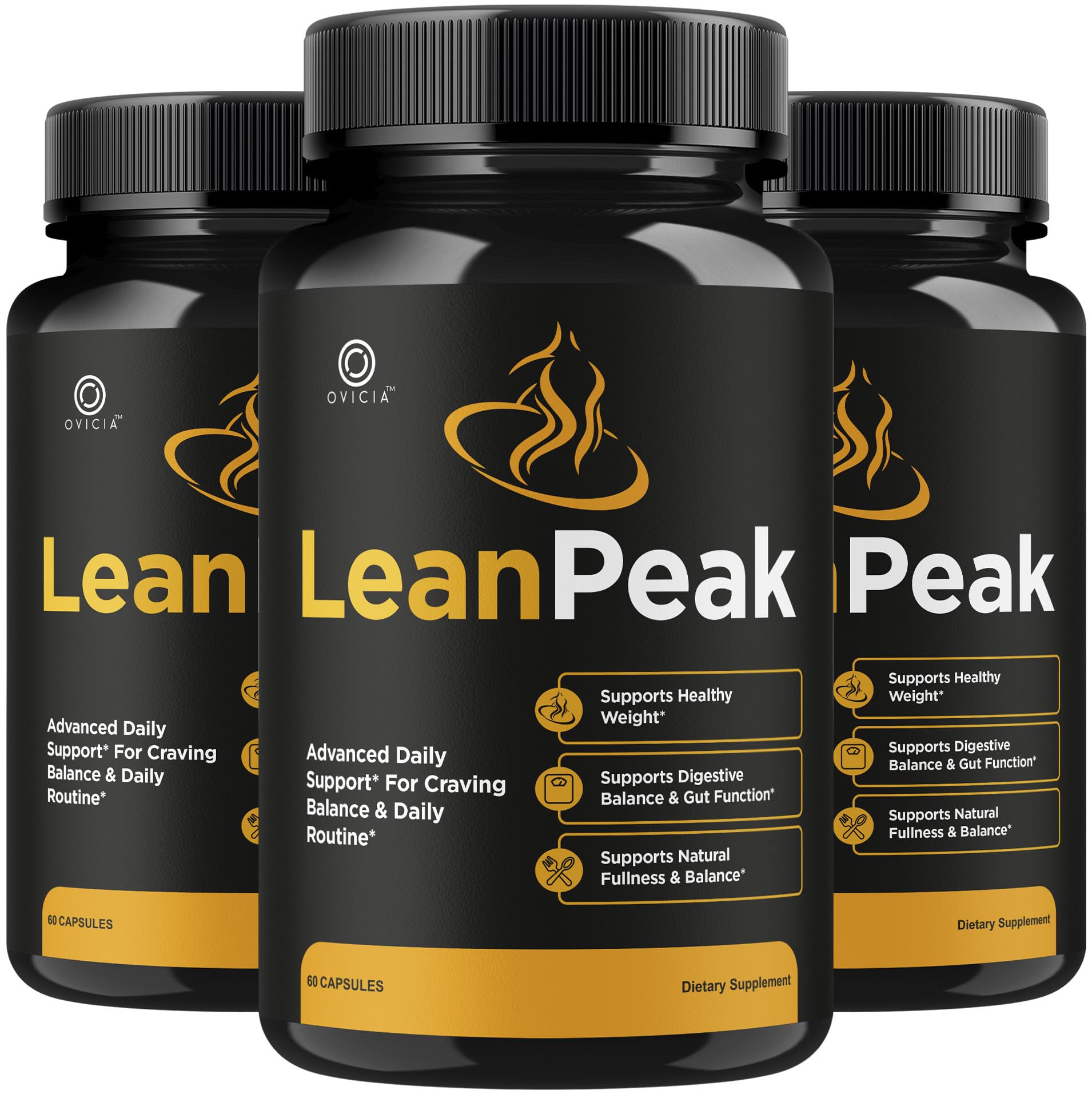 OVICIA Lean Peak Capsules front view with label