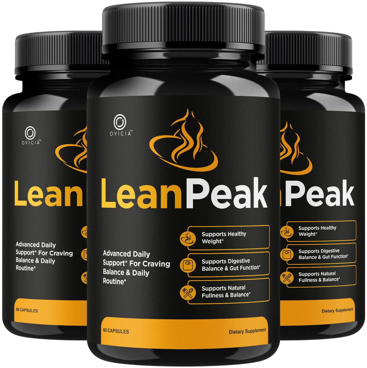 OVICIA Lean Peak Capsules front view with label