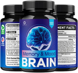 OVICIA Memory & Mood Brain Capsules with a glass of water