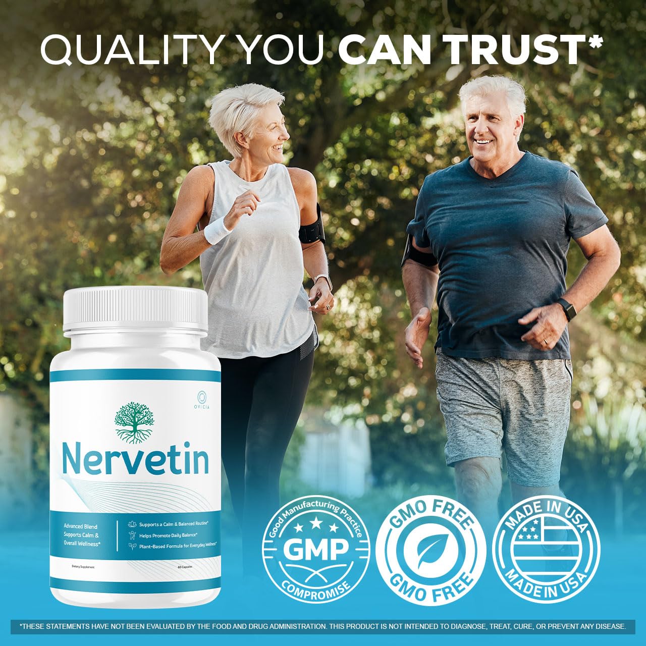 OVICIA Nervetin Capsules back view with ingredients