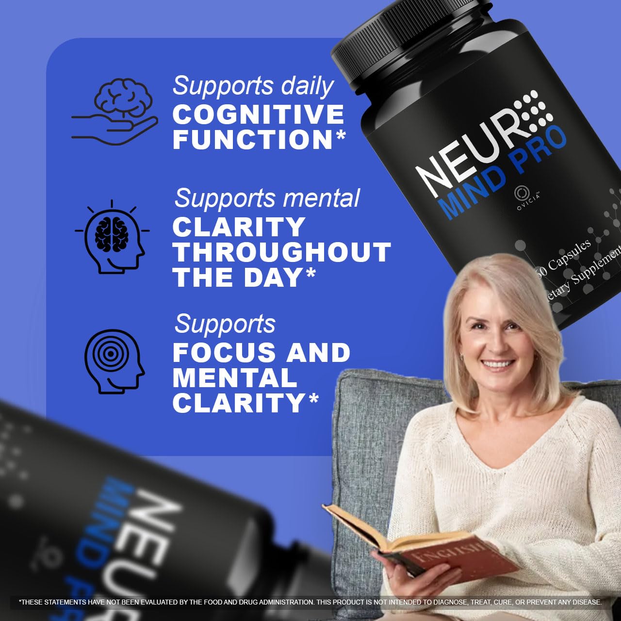 OVICIA Neuro MindPro Capsules open bottle with capsules