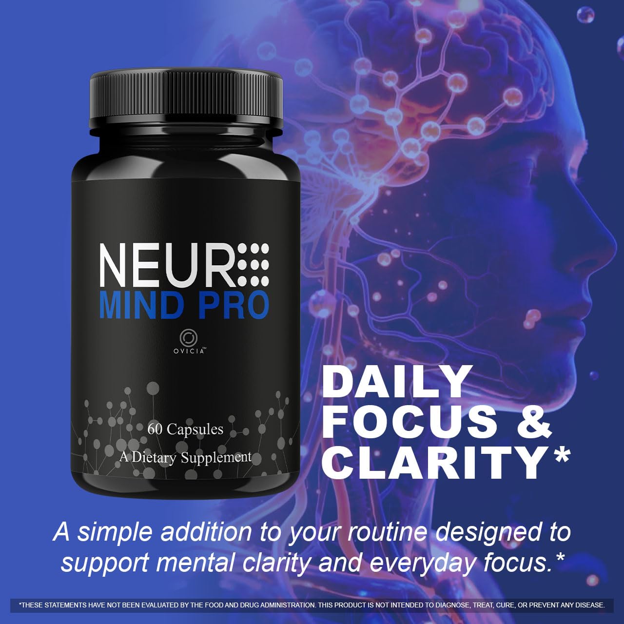 OVICIA Neuro MindPro Capsules side view showing label