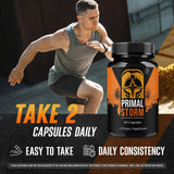 OVICIA Primal Storm Capsules 150g opened bottle with capsules visible