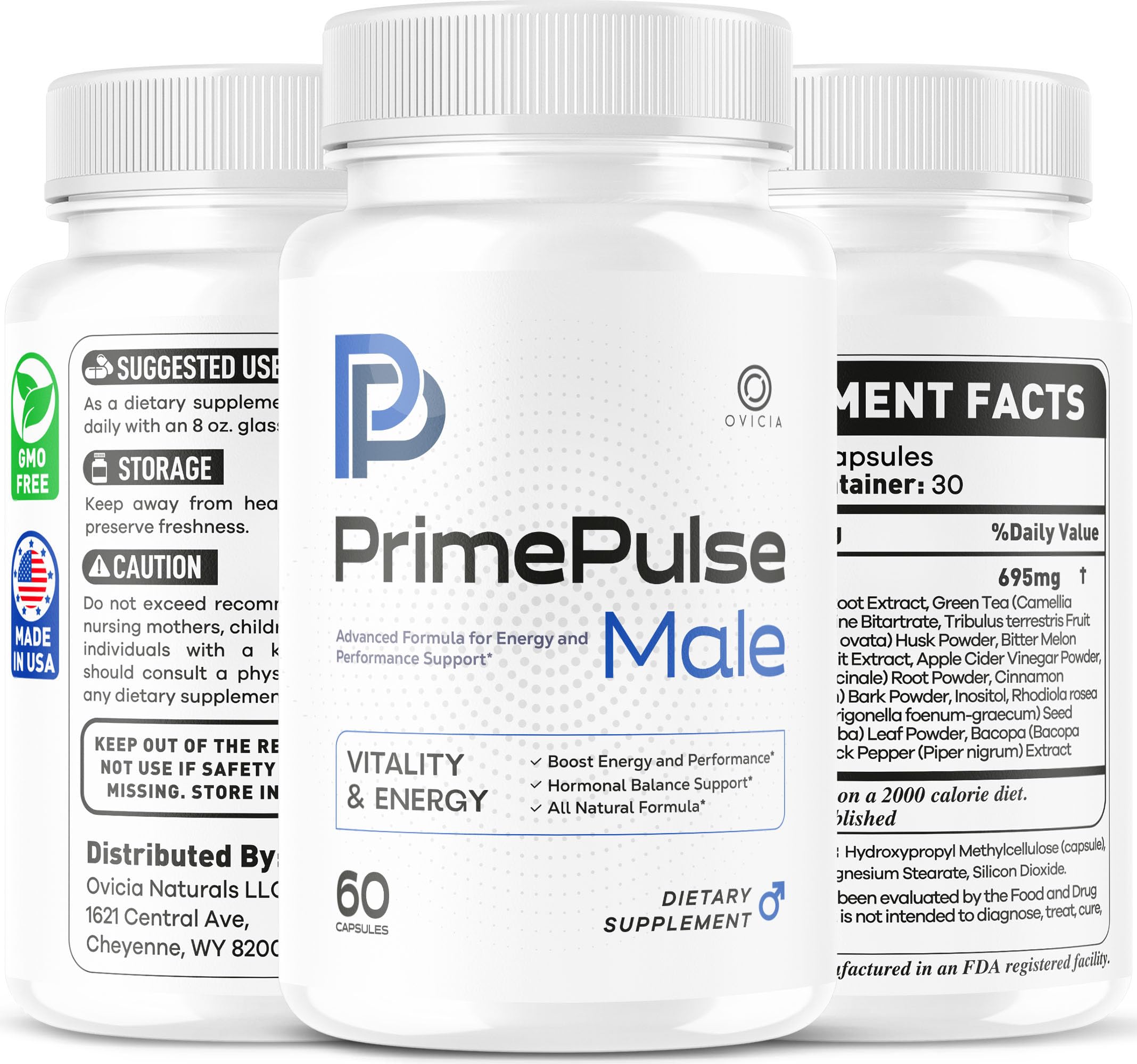 OVICIA Pulse Male Capsules close-up of capsules