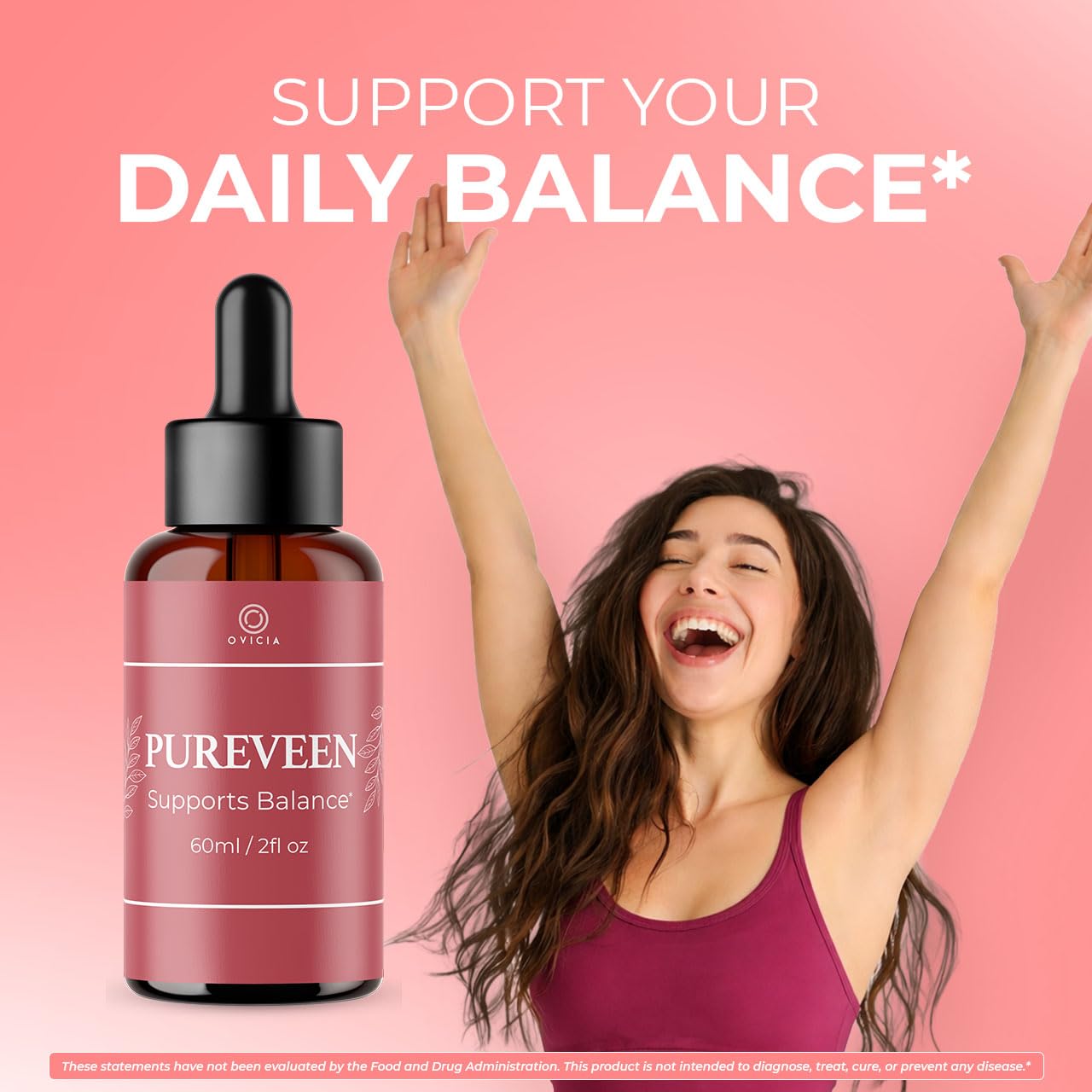 OVICIA Pureveen Liquid Drops 340g side view