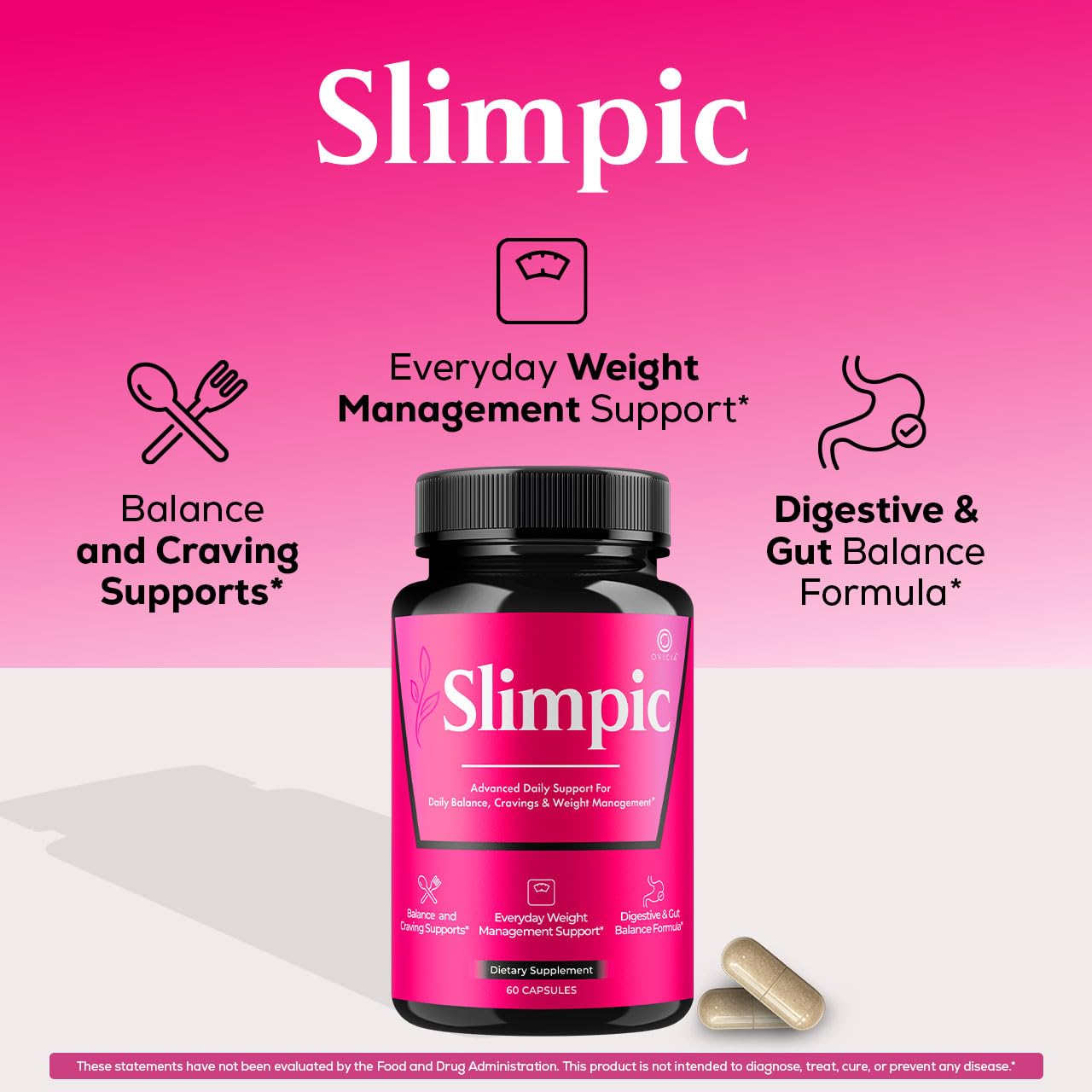 OVICIA Slimpic Capsules packaging with label