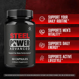 OVICIA Steel Power Advanced Capsules back view with ingredient label