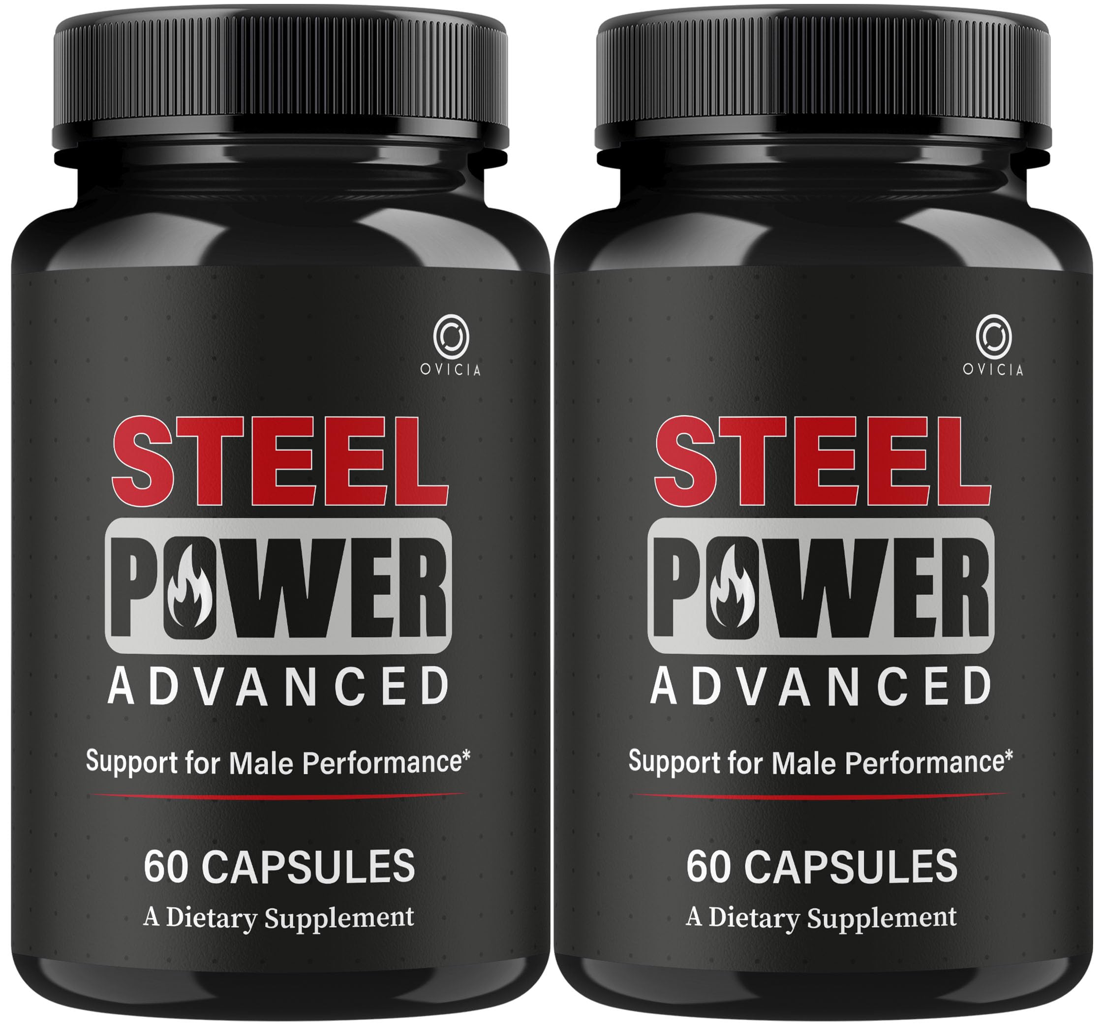 OVICIA Steel Power Advanced Capsules front view with packaging