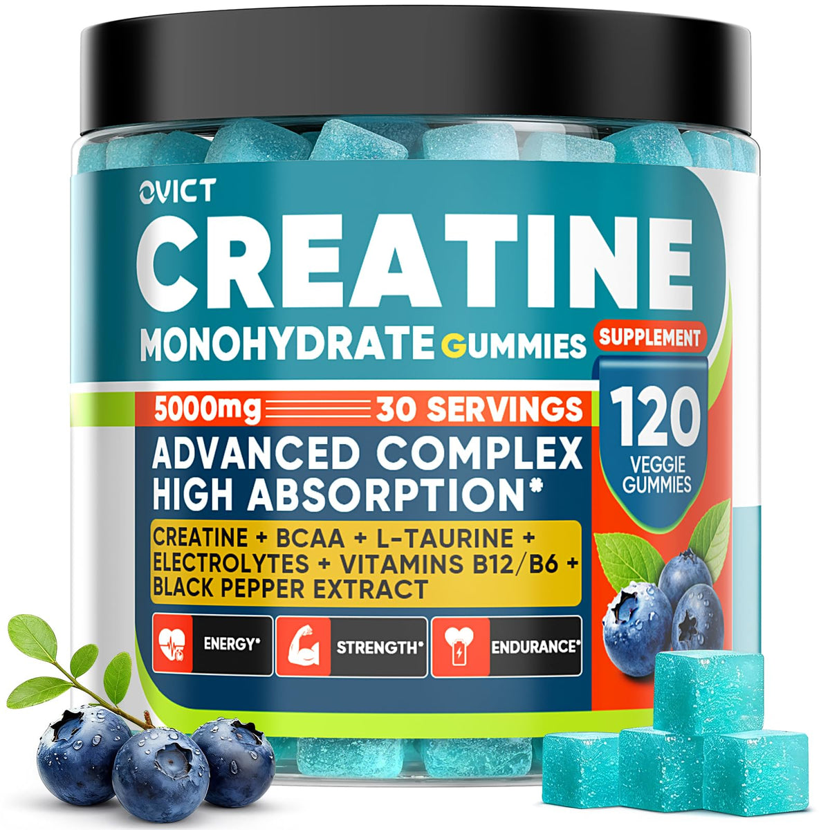 OVICT Creatine Gummies 5g front view of packaging