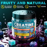 OVICT Creatine Gummies 5g on a gym bench