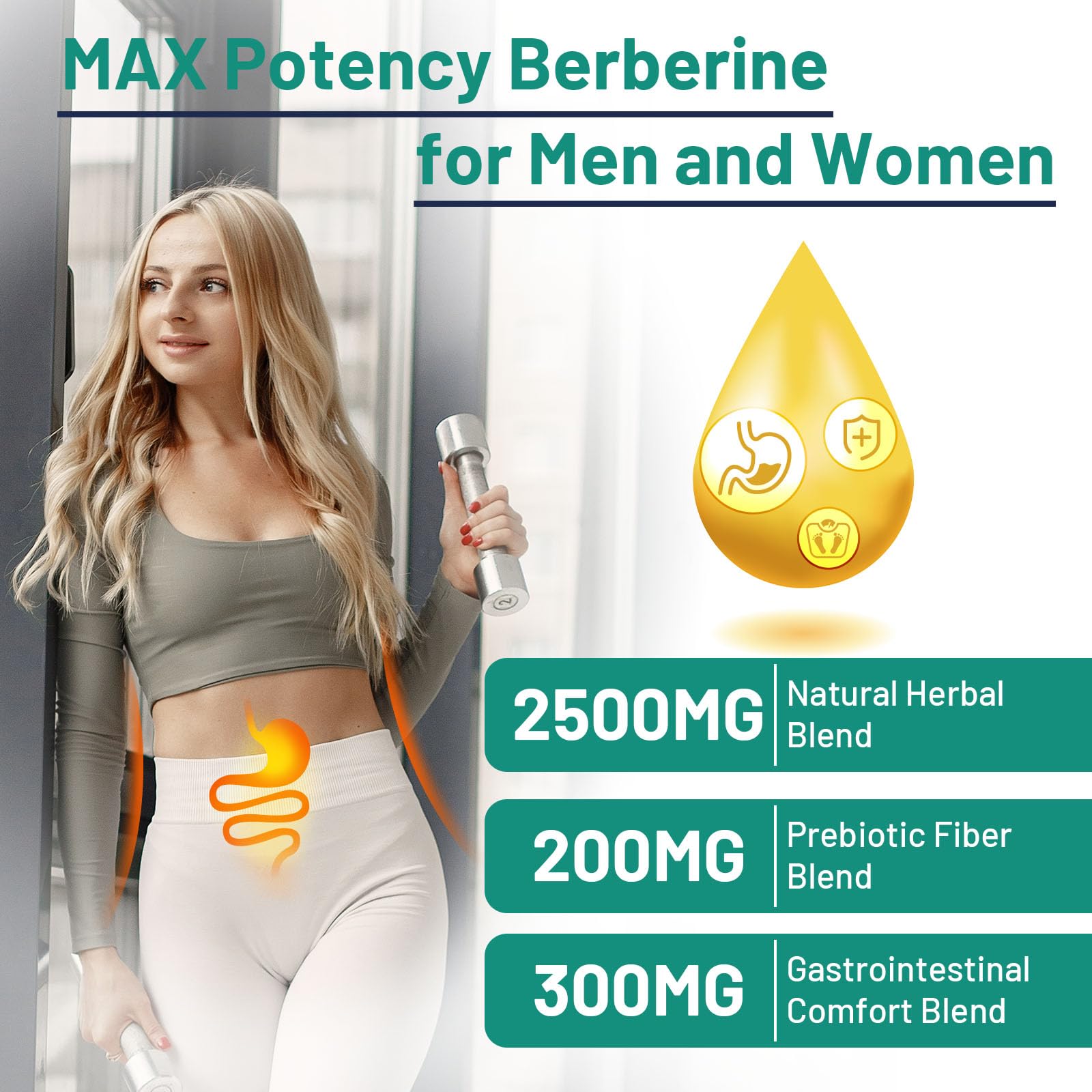 owegel Liposomal Berberine Drops 3000mg back view