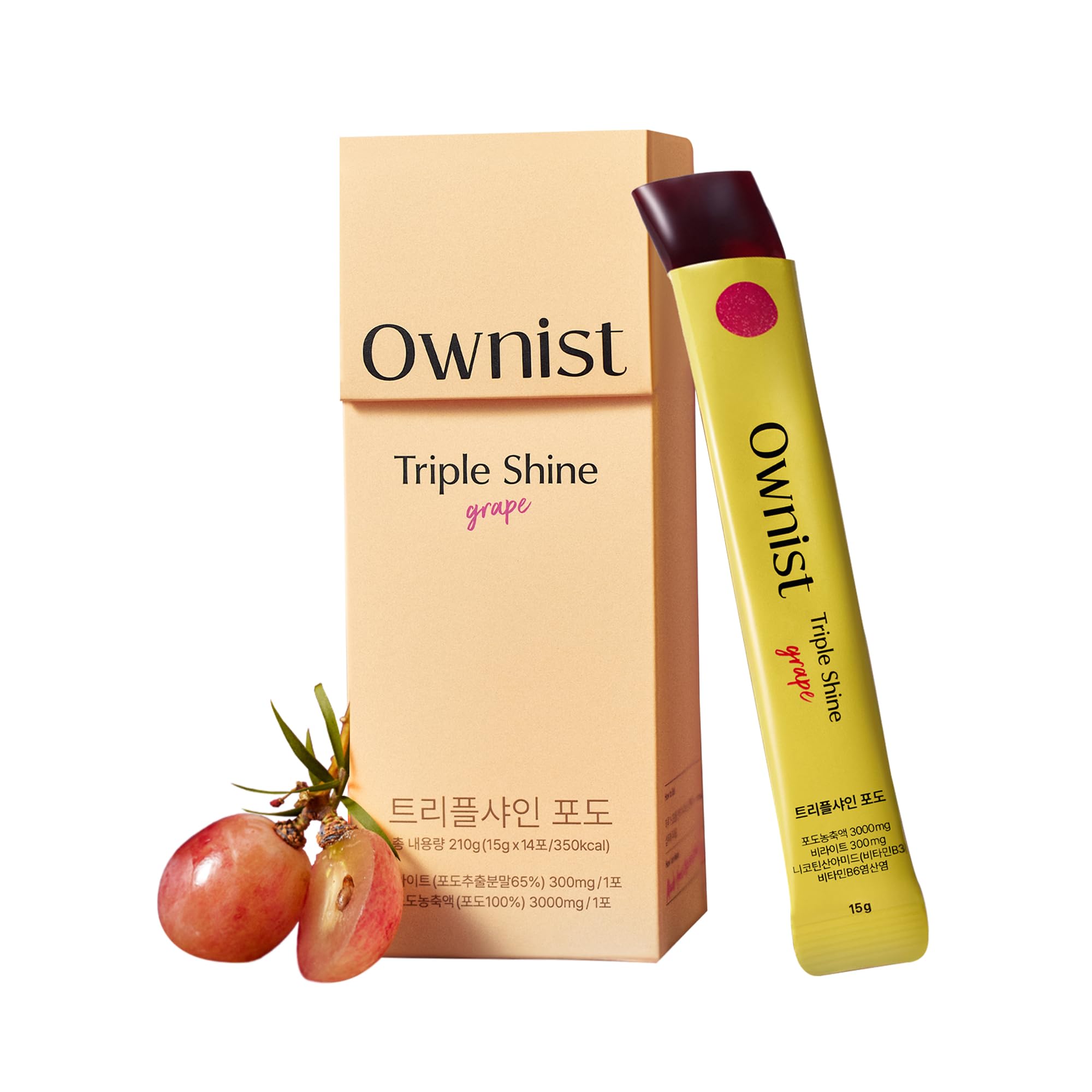 Ownist Collagen Jelly Supplement front view with organic grape flavour