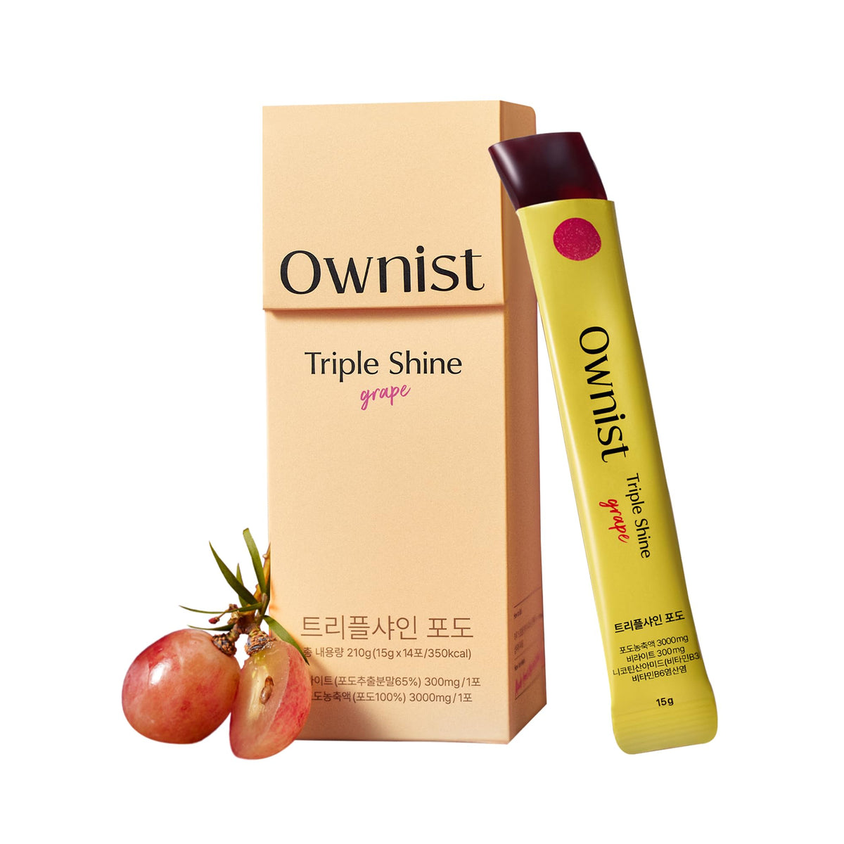 Ownist Collagen Jelly Supplement front view with organic grape flavour