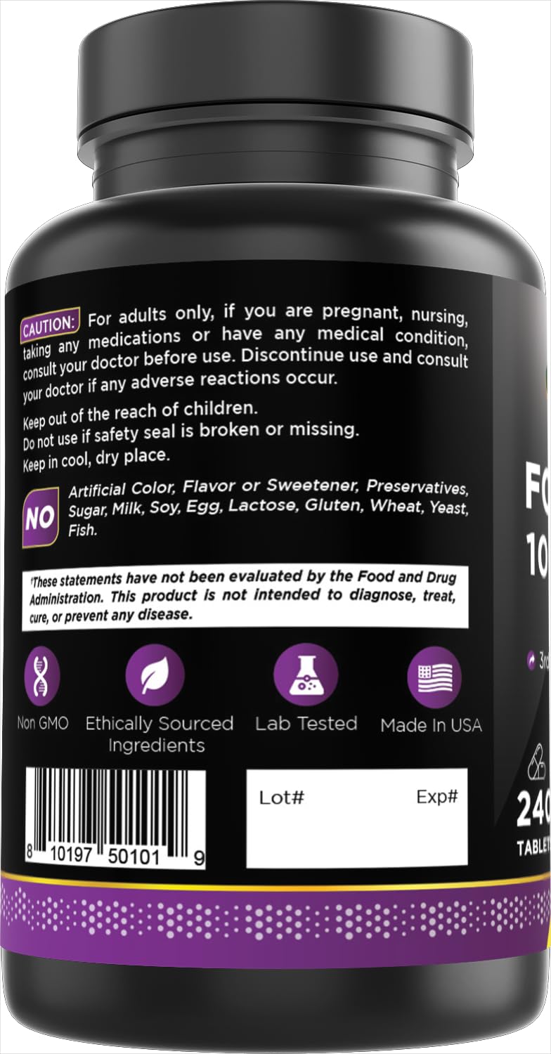 Oxify Folic Acid 1000 mcg tablet on a wooden surface