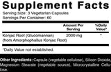 Oxify Konjac Root Glucomannan 180 vegetarian capsules packaging