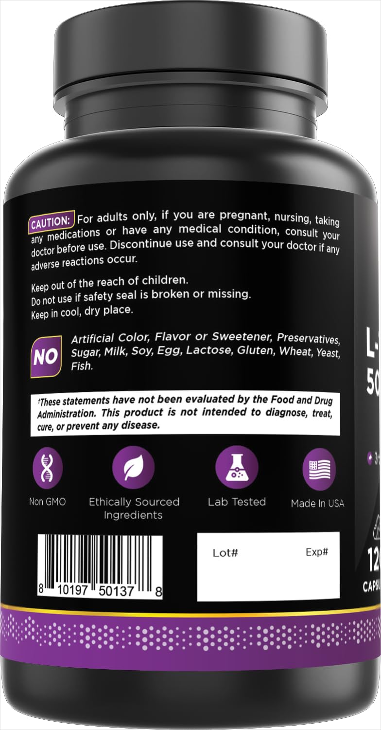 Oxify L-Tryptophan 500 mg 120 capsules on a wooden table