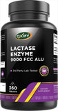 Oxify Lactase Enzyme Tablets 9000 FCC ALU front view