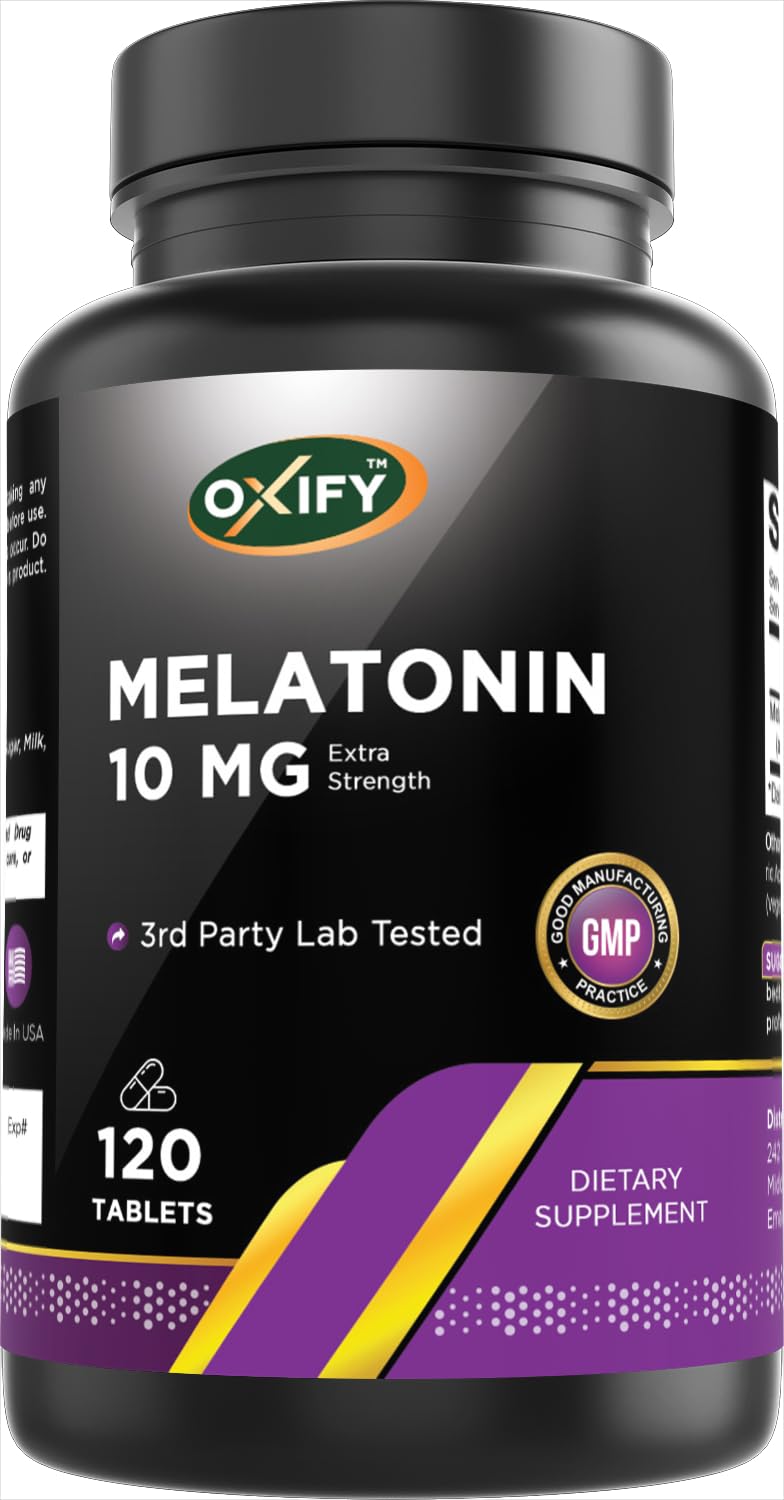 Oxify Melatonin 10 mg 120 Tablets front view
