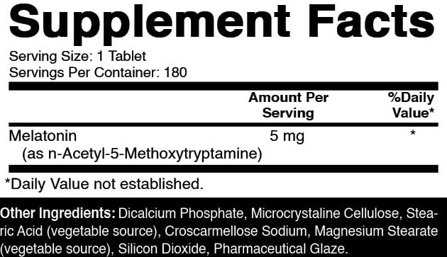 Oxify Melatonin bottle side view