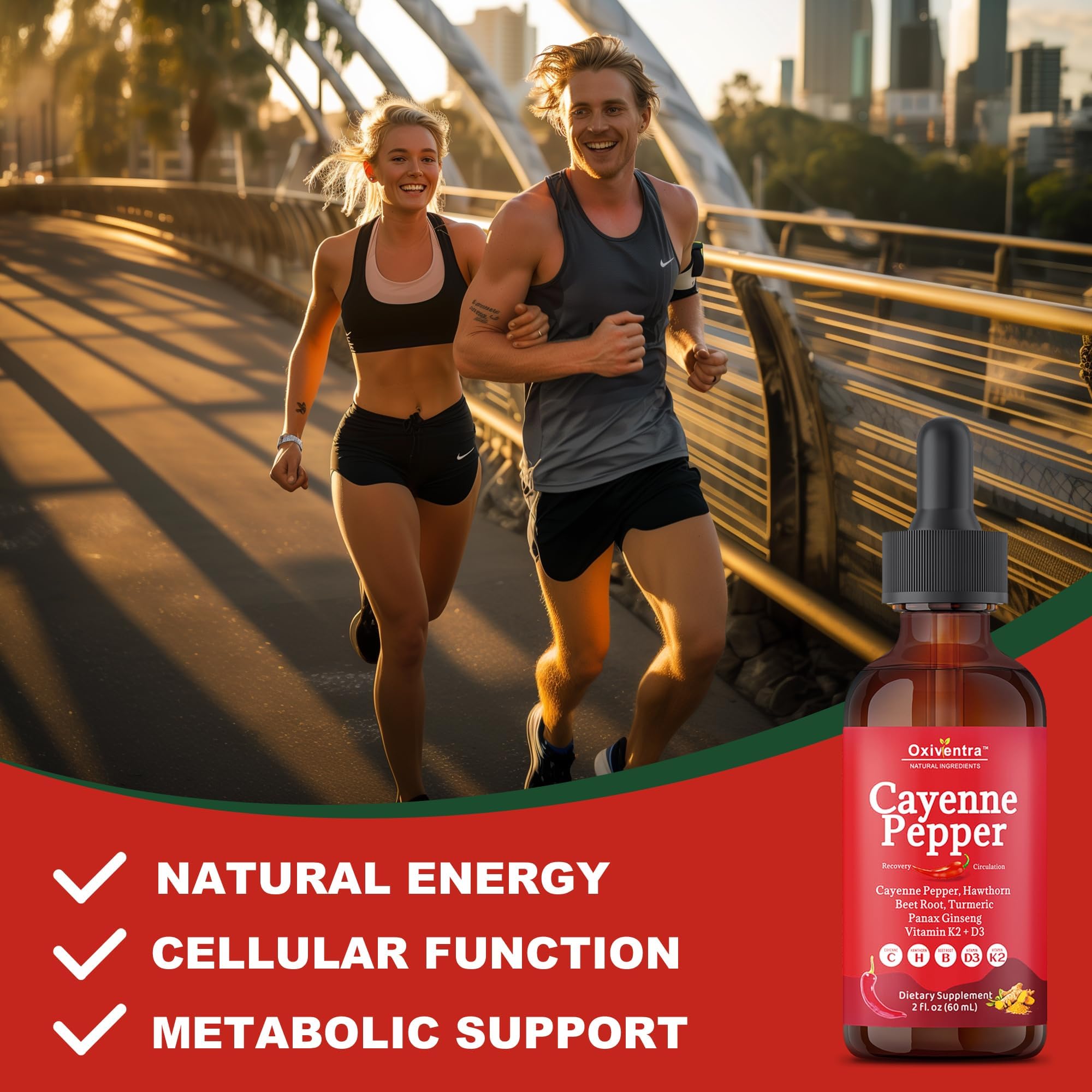 Oxiventra Cayenne Herbal Supplement in a lifestyle setting