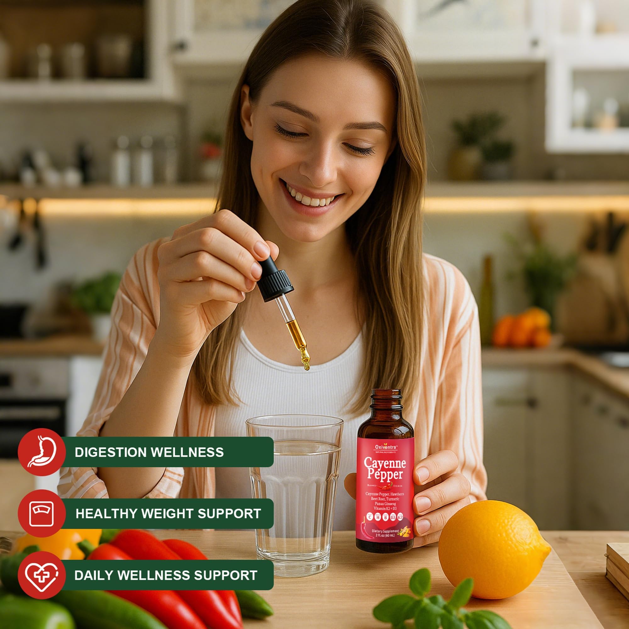 Oxiventra Cayenne Herbal Supplement packaging