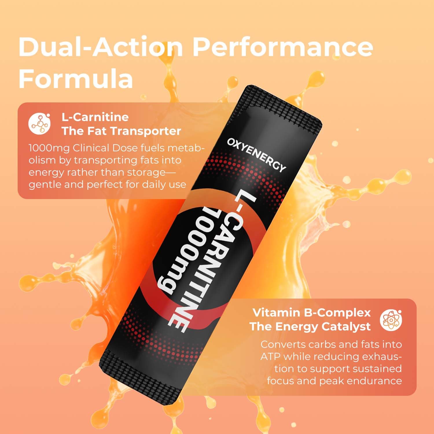 OxyEnergy L-Carnitine liquid supplement packaging