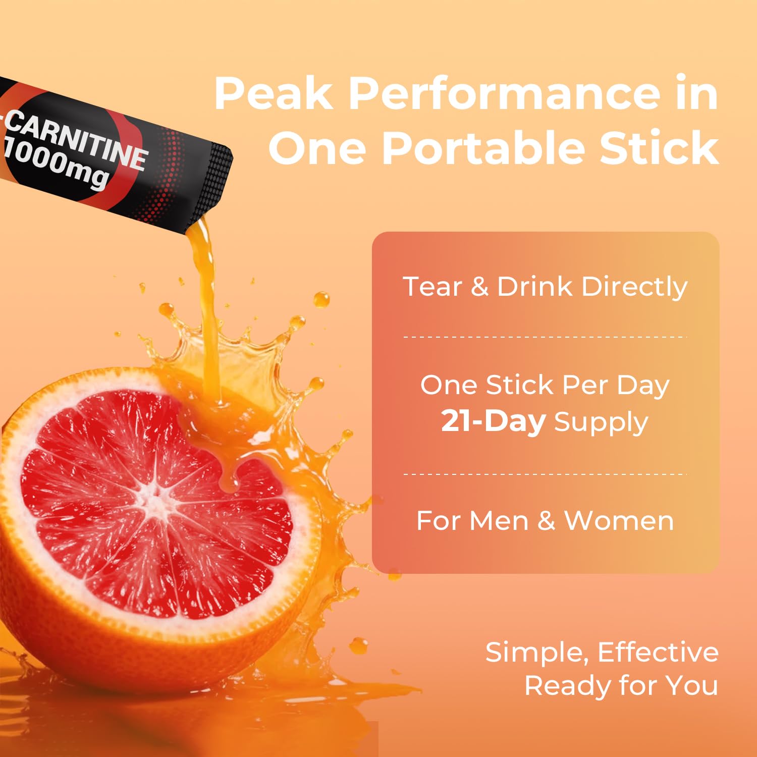 OxyEnergy L-Carnitine liquid supplement with B-Vitamin complex