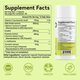 OxyEnergy Milk Thistle Supplement capsules in a clear bottle