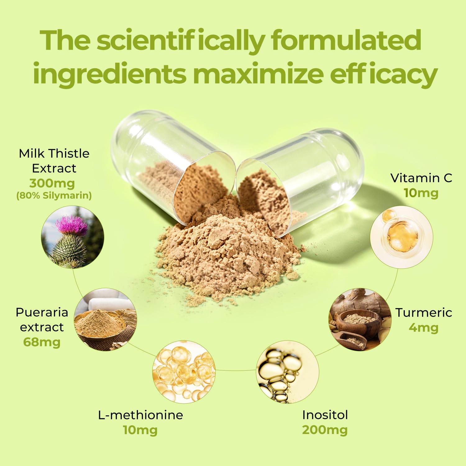 OxyEnergy Milk Thistle Supplement capsules on a wooden table