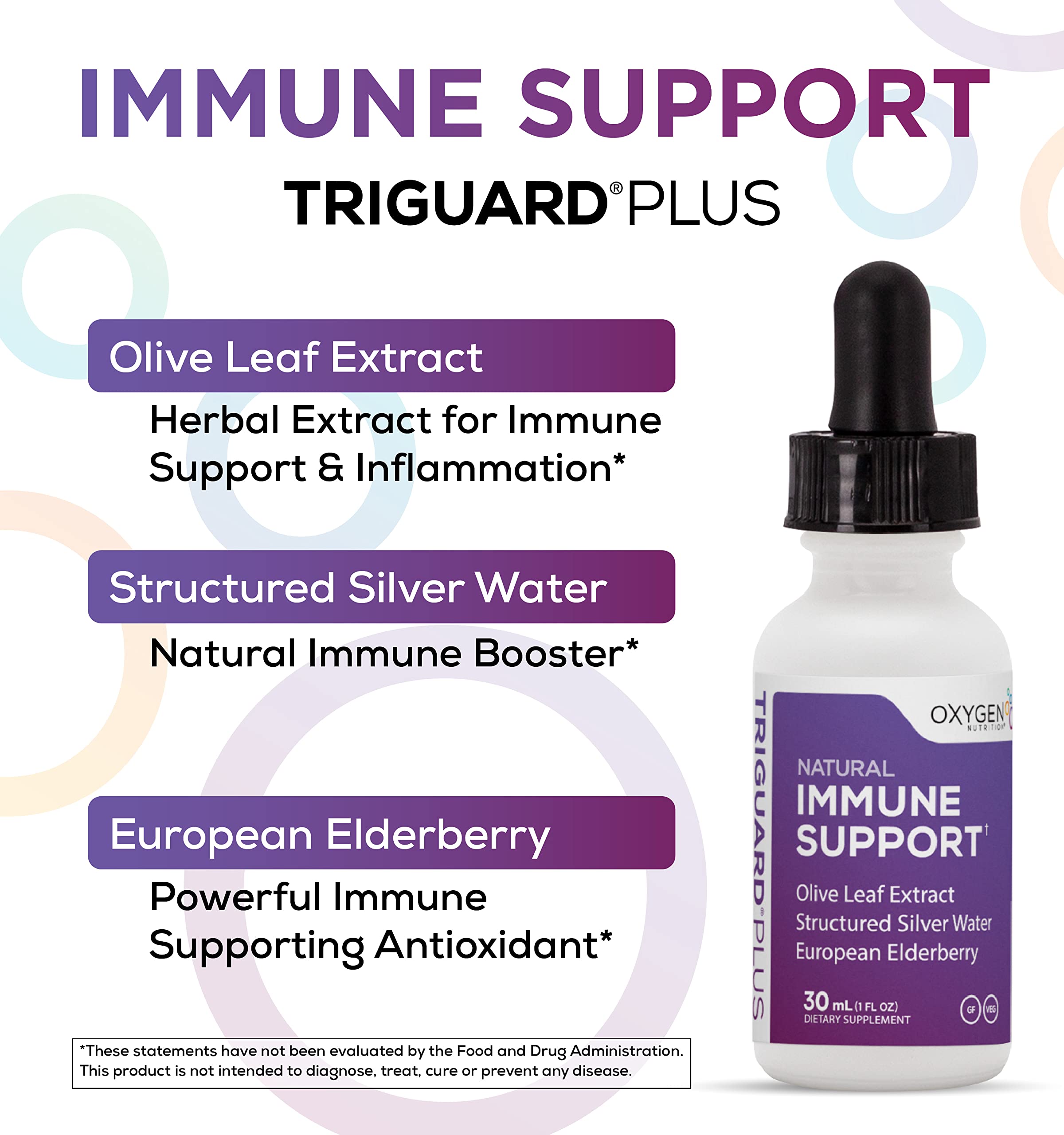 Oxygen Nutrition Elderberry Supplement ingredients list close-up