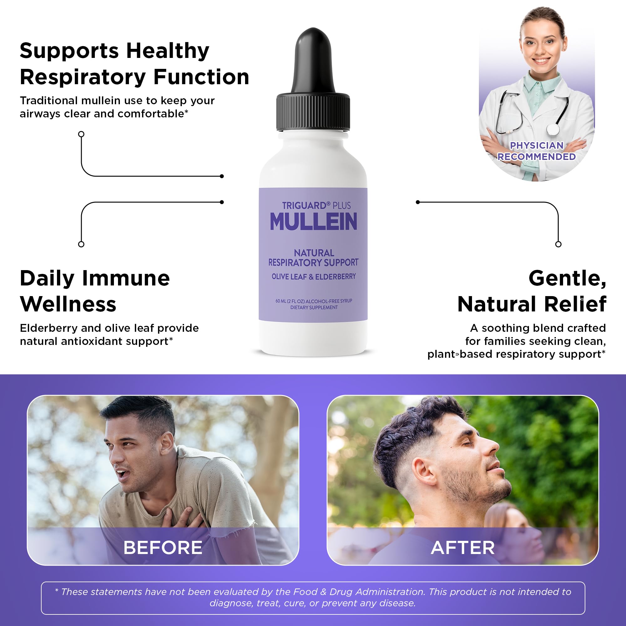Oxygen Nutrition Mullein Plus bottle side view
