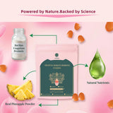 OYEMATE Probiotic Gummies displayed with fresh pineapple