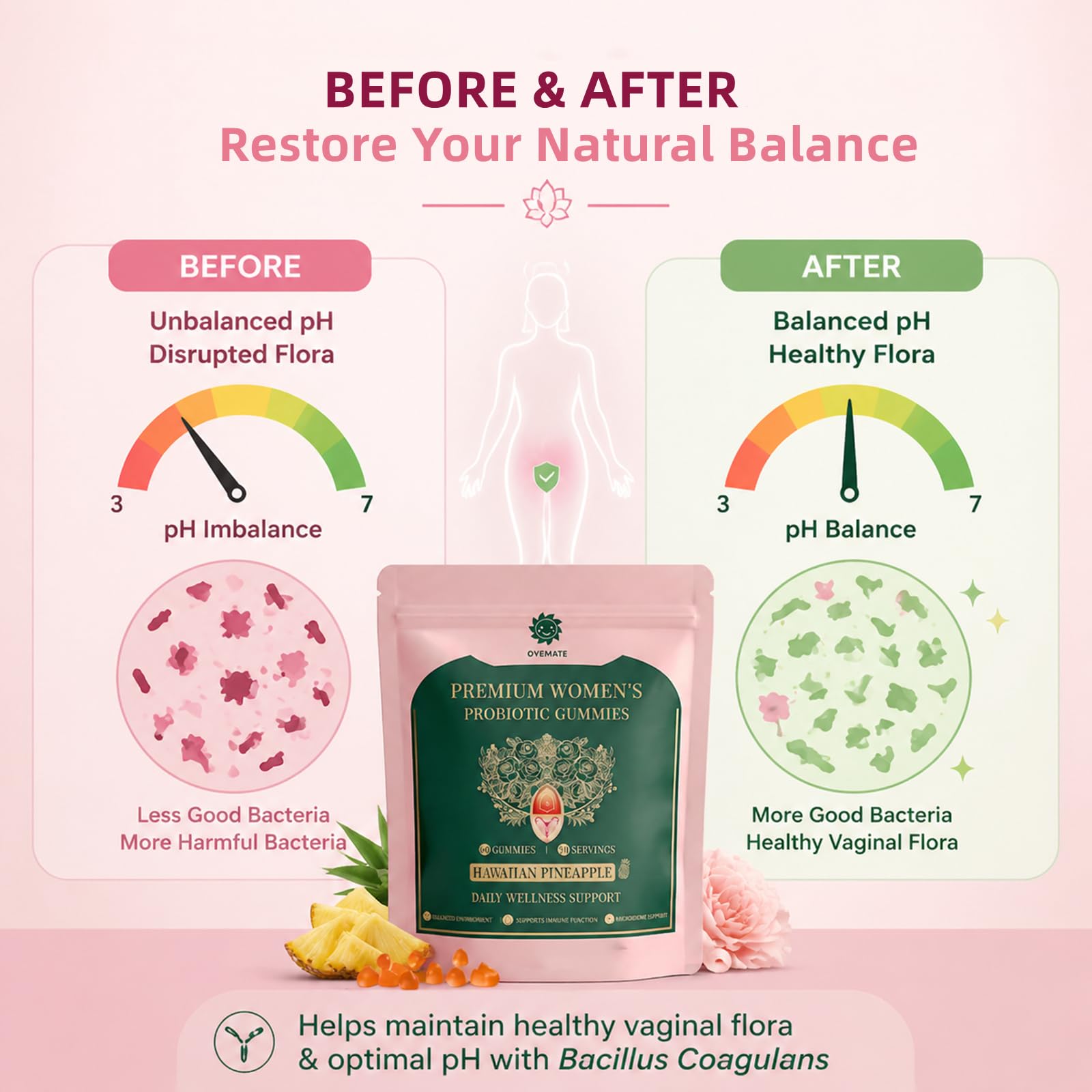 OYEMATE Probiotic Gummies in a lifestyle setting