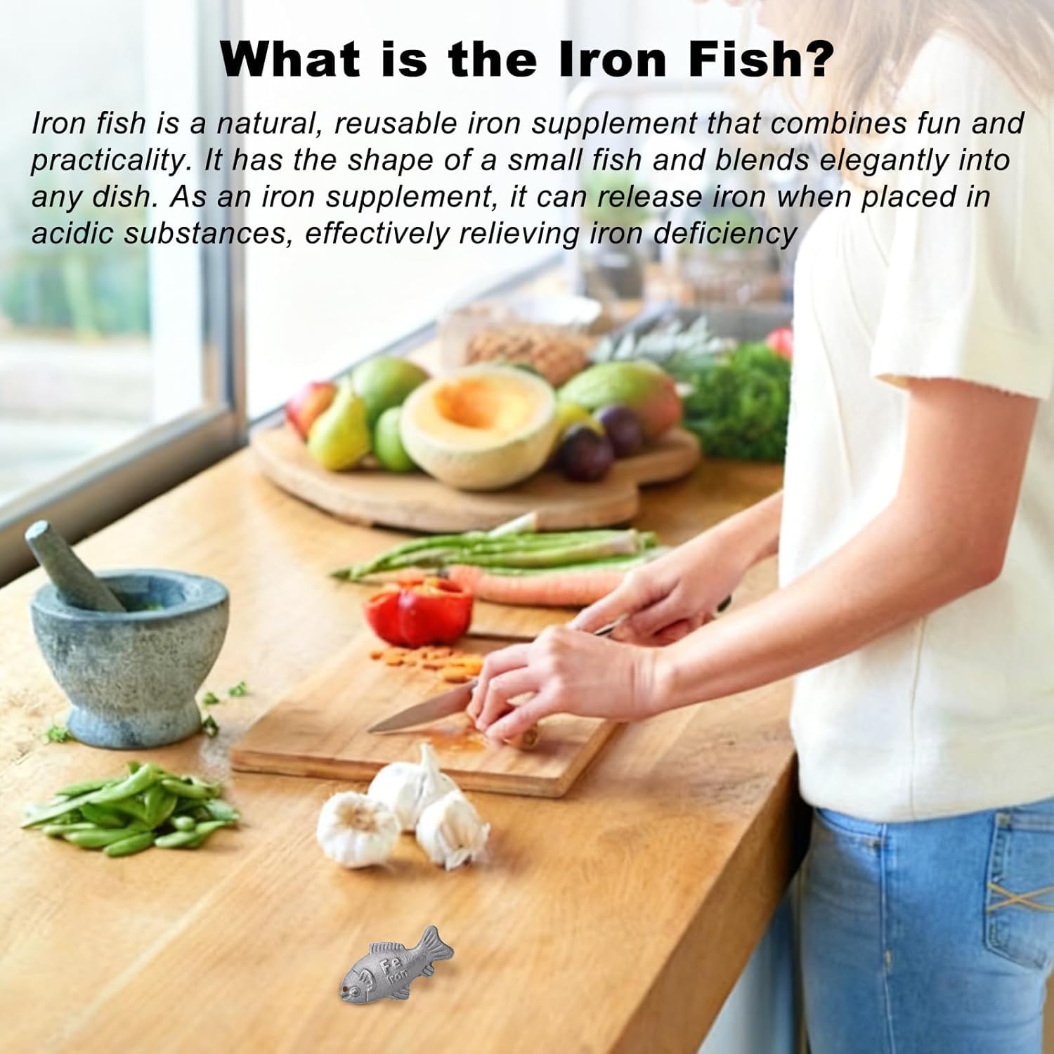 OYWGRICH Iron Fish being added to a soup