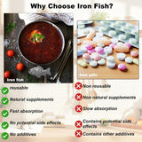 OYWGRICH Iron Fish Supplement close-up showing details