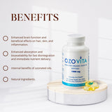 OZOVITA Ozonated Olive Oil Softgels 1000mg bottle with softgels