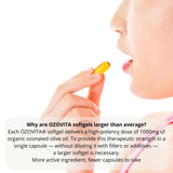 OZOVITA Ozonated Olive Oil Softgels 1000mg packaging details