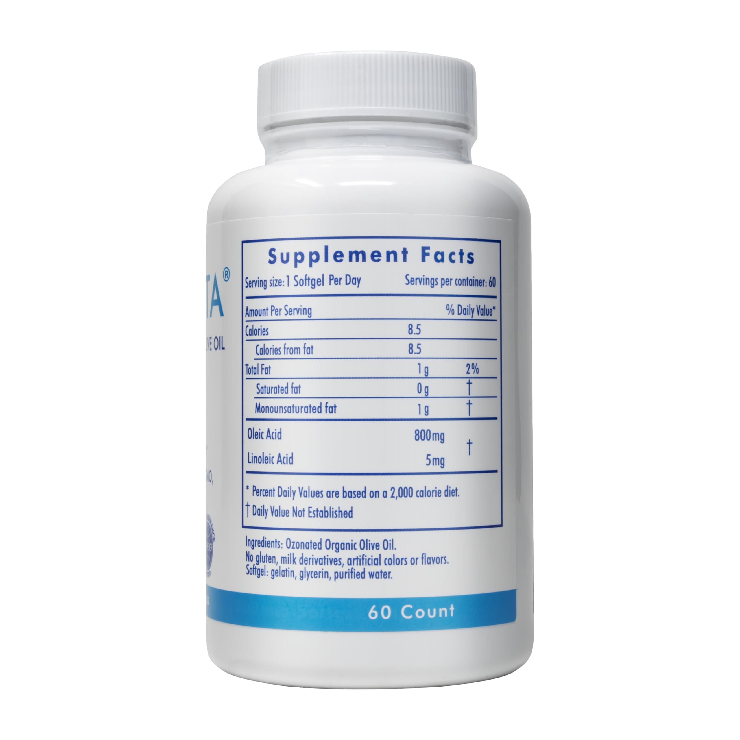 OZOVITA Ozonated Olive Oil Softgels 1000mg side view
