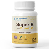P Puregen Labs B-Complex with Vitamin C tablet front view